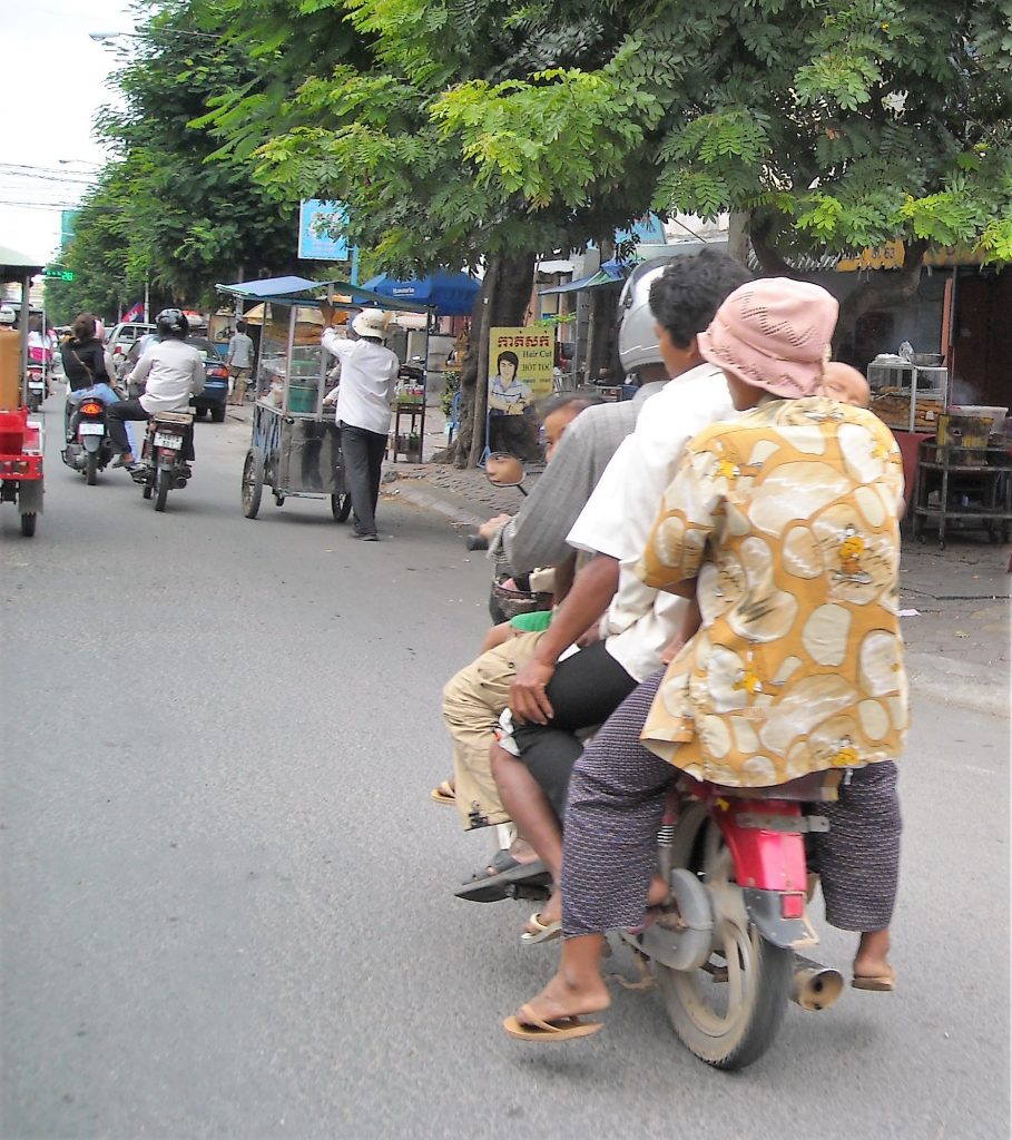 Cambodia Phenom Penh moto riders